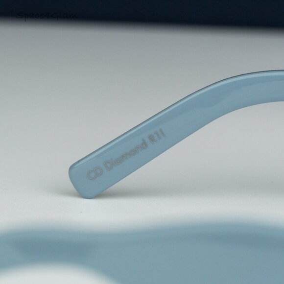 BRAND NEW Dior CD DIAMOND EDITION R11 30F0 Blue Brown Unisex Cat Eye Sunglasses - Picture 7 of 12